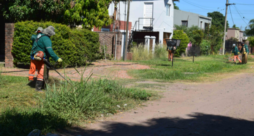 El Municipio de Resistencia realizó desmalezamiento y limpieza general en el barrio Parque Autódromo