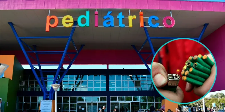 Cuatro niños heridos por manipular cohetes y un pequeño con fractura de clavícula