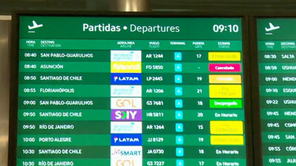 En pleno éxodo por las vacaciones, hay 37 vuelos demorados en Aeroparque y miles de pasajeros afectados
