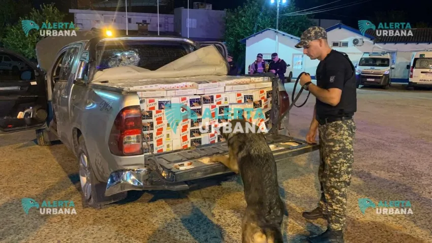 Persecución, disparos y secuestro de una Hilux cargada con contrabando en Makallé