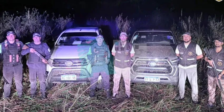 Secuestran dos camionetas robadas presuntamente modificadas para el contrabando