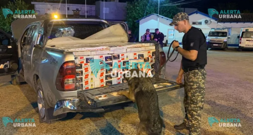 Persecución, disparos y secuestro de una Hilux cargada con contrabando en Makallé