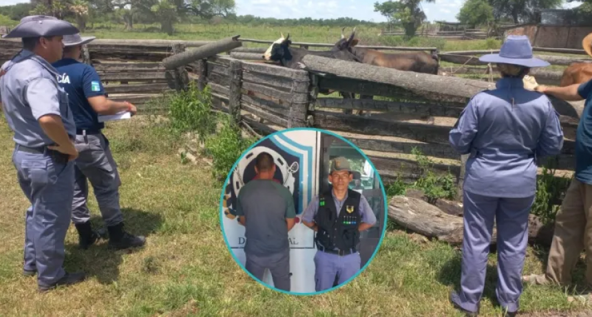 Supuesto policía-cuatrero: escándalo y detención en Pampa Almirón