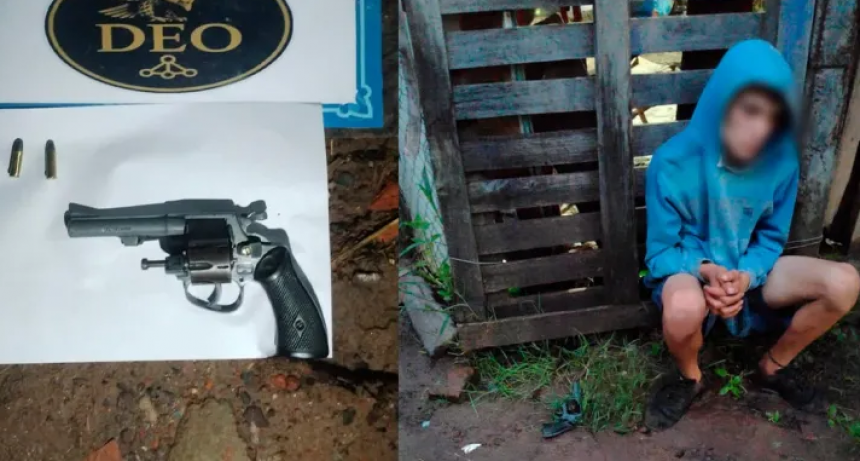 Adolescente andaba con un 32: denunciaron un robo y lo detuvieron poco después