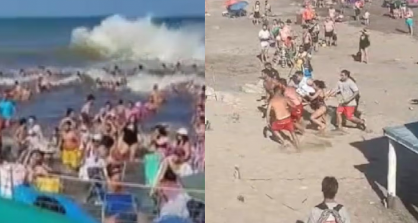 El relato de un guardavidas que salv&oacute; a cinco personas arrastradas por la ola gigante en la Costa Atl&aacute;ntica