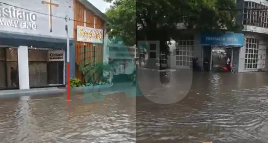 Fuertes lluvias provocaron anegamientos en distintos puntos de la ciudad