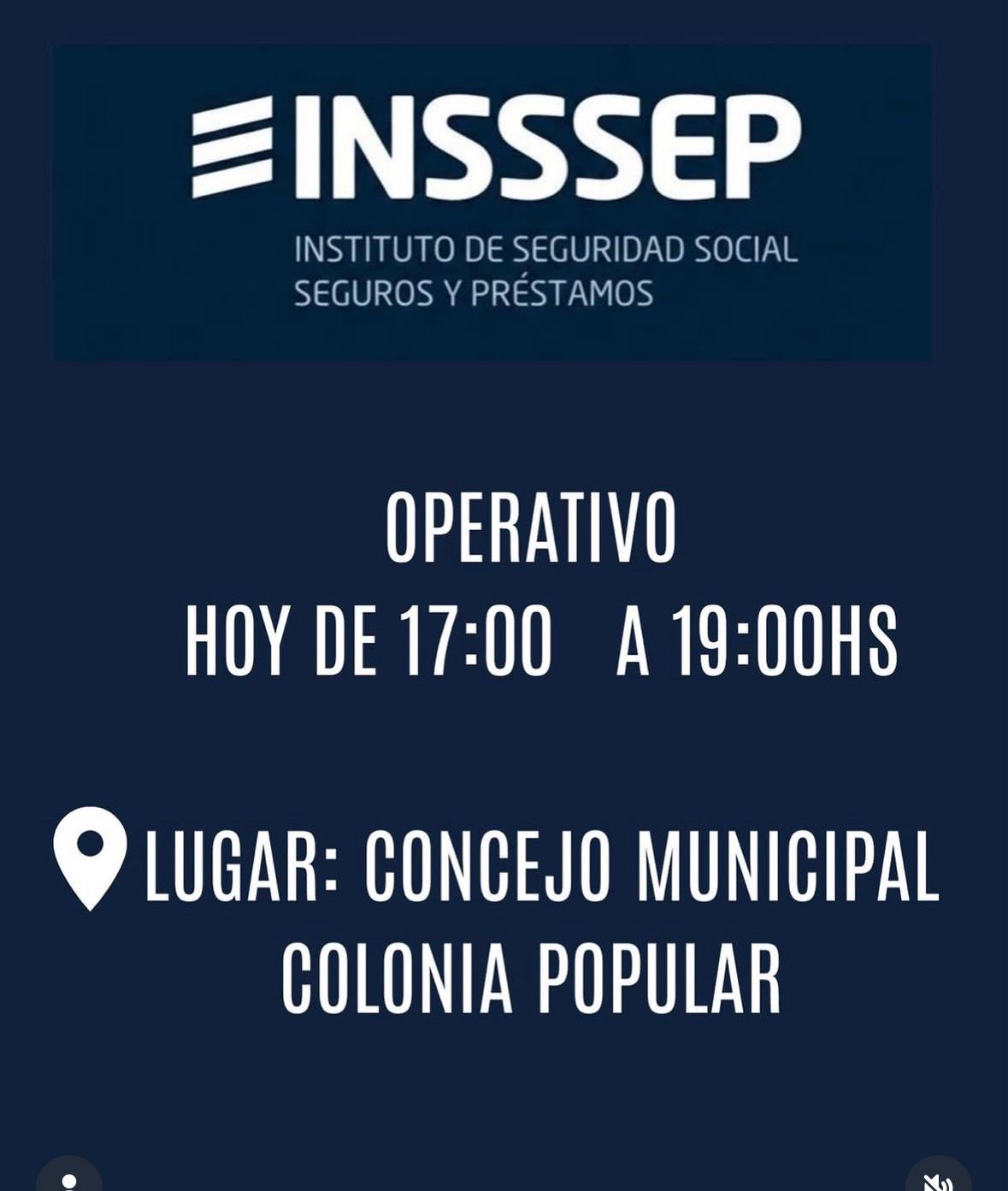 Operativo del Insssep en Colonia Popular