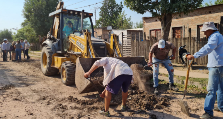 Fontana: avanza la red cloacal del Registro Nacional de Barrios Populares en Puerto Vicentini