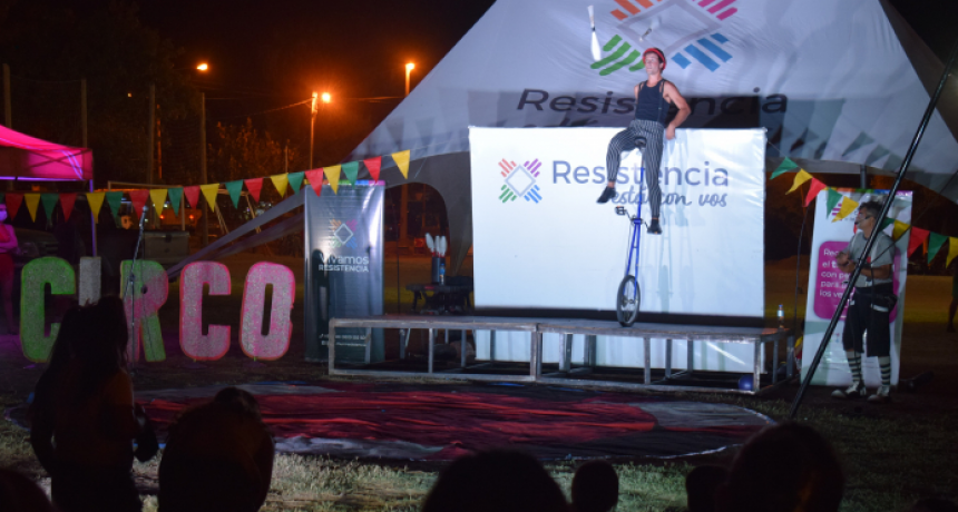 Continuaron los festejos por los 144 años de Resistencia con Chaque el Circo en la Laguna Argüello