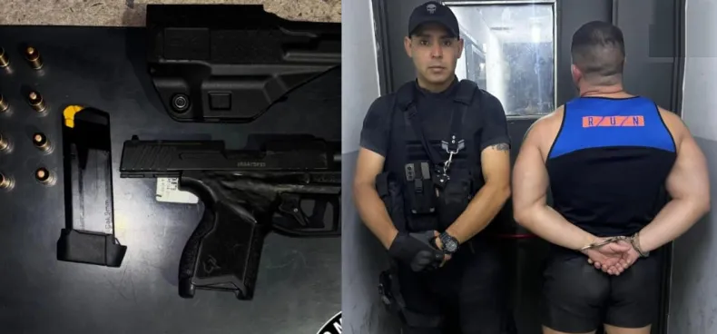 Se paseaba armado en su auto en Resistencia y quiso evadir un control: terminó detenido 