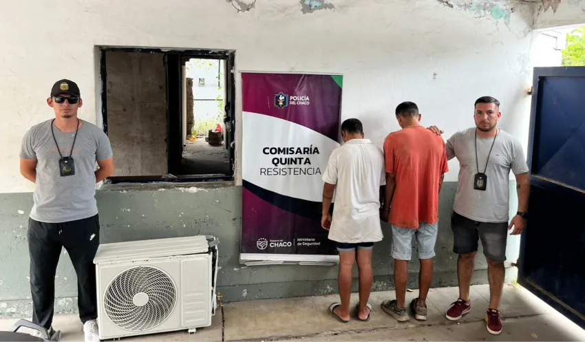 Resistencia: robaron el motor de un aire acondicionado y los atraparon mientras intentaban venderlo