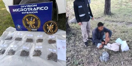 Sáenz Peña: corrió al ver a la policía, tiró la bolsa y lo atraparon con 400 gr de marihuana
