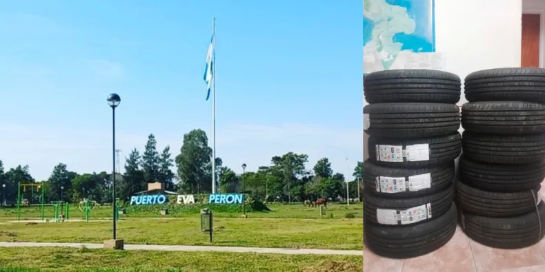 Demoraron en Puerto Eva Perón a un hombre que transportaba cubiertas de contrabando 