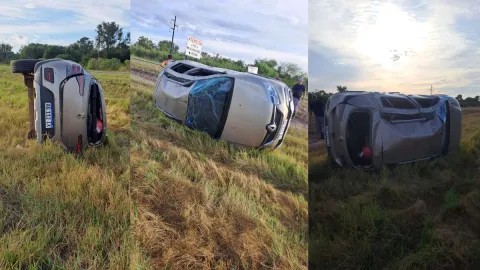 Toda una familia casi muere por esquivar un bache en Ruta Nacional 16