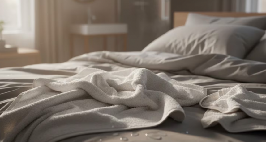 Qué significa dejar siempre la toalla usada arriba de la cama después de bañarse, según la psicología