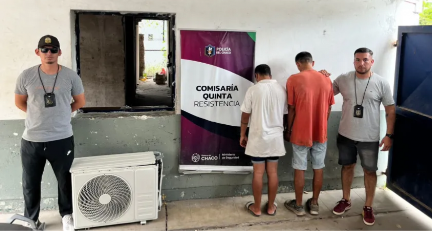 Resistencia: robaron el motor de un aire acondicionado y los atraparon mientras intentaban venderlo