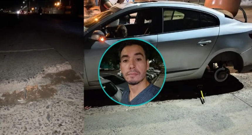 Un conductor denuncia en Alerta Urbana que destrozó su auto por un bache en avenida Soberanía