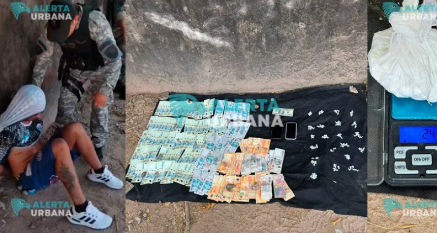 Aprehendieron a un joven con más de 100 envoltorios de cocaína y casi $2 millones