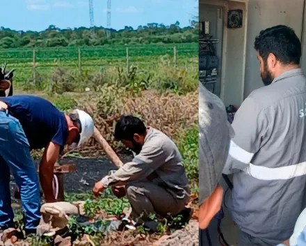 Sameep restableció el servicio en Los Frentones tras la caída de un rayo