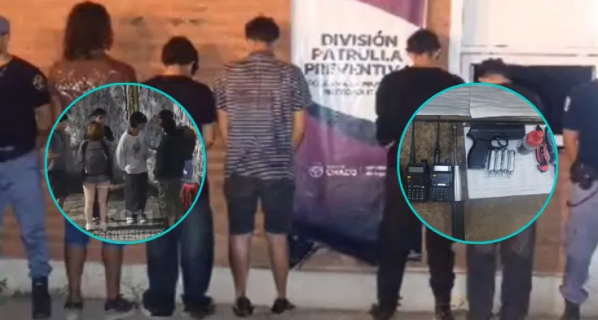 Pandilla ingresó a un edificio abandonado en el centro de Resistencia: tenían armas y un equipo de radio