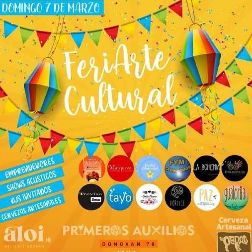 Invitan a la 2&deg; Edici&oacute;n de FeriArte Cultural este domingo 7
