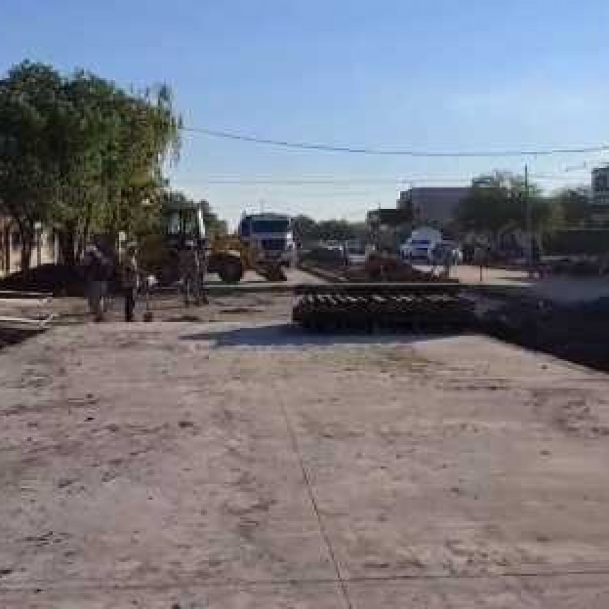 Avanzan de las obras de pavimentaci&oacute;n de la avenida San Mart&iacute;n pr&oacute;ximas a inaugurarse
