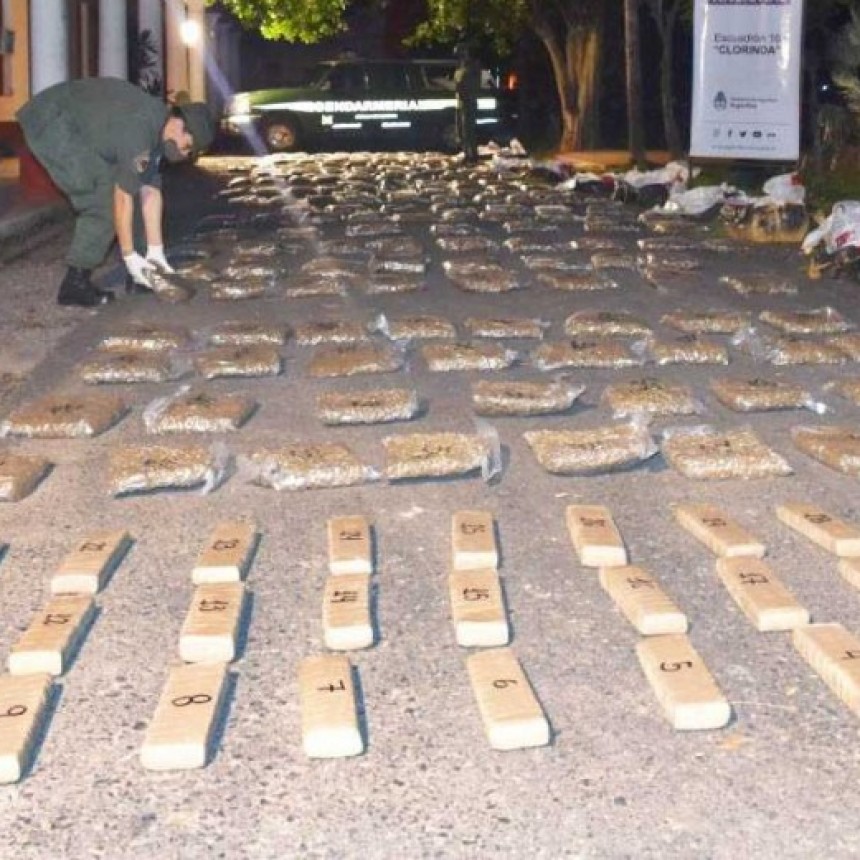 Gendarmer&iacute;a secuestr&oacute; en Formosa m&aacute;s de 200 kilos de marihuana