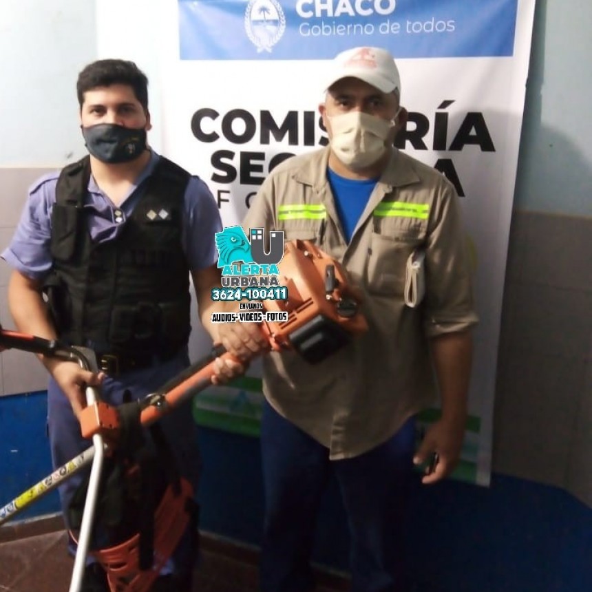 Desmalezadora robada volvi&oacute; con su due&ntilde;o en Fontana