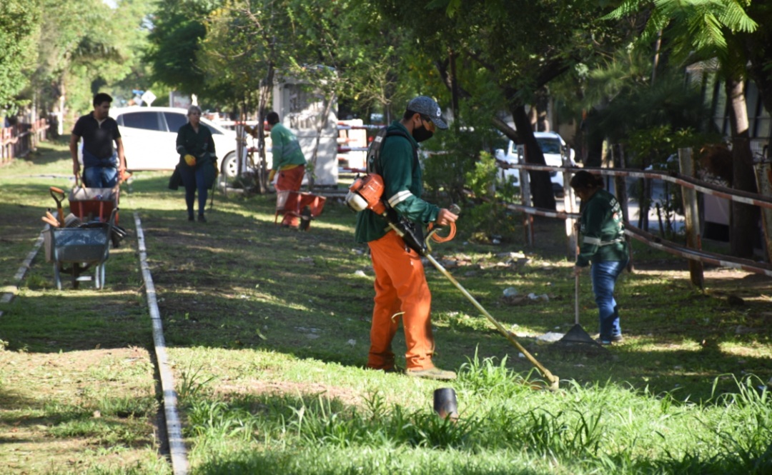 Se inició en Resistencia el saneamiento integral de todas las avenidas con más de 2.000 operarios de servicio
