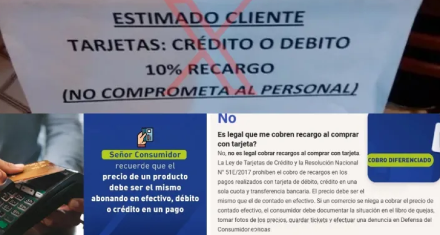 Recargos ilegales en compras con tarjeta: pese a la prohibici&oacute;n, comercios de Resistencia aplican recargos hasta un 20% 