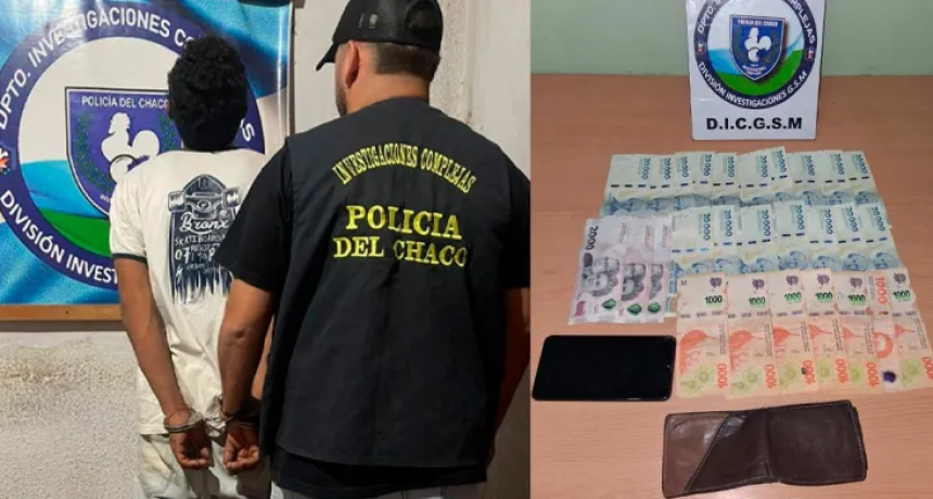 General San Mart&iacute;n: atrapan a un joven acusado de llevarse m&aacute;s de $ 7.000.000 de un auto