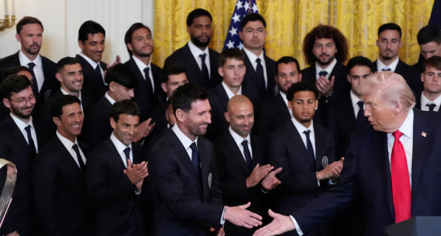 Lionel Messi y el plantel del Inter Miami fueron recibidos por Donald Trump en la Casa Blanca