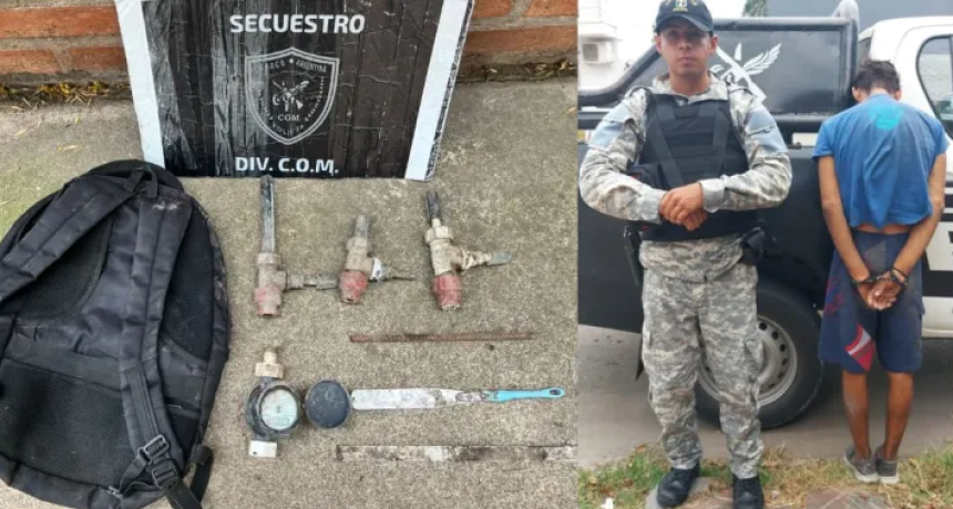 Preso por robar medidor de agua