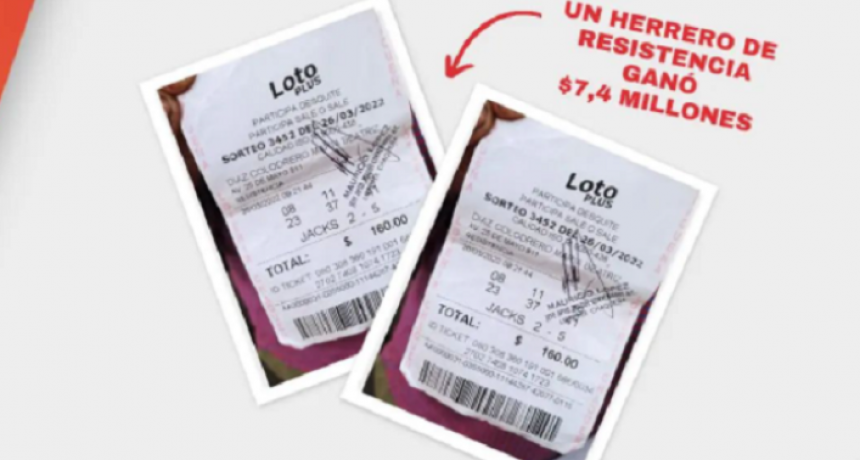 Un herrero resistenciano, nuevo ganador del Loto Plus