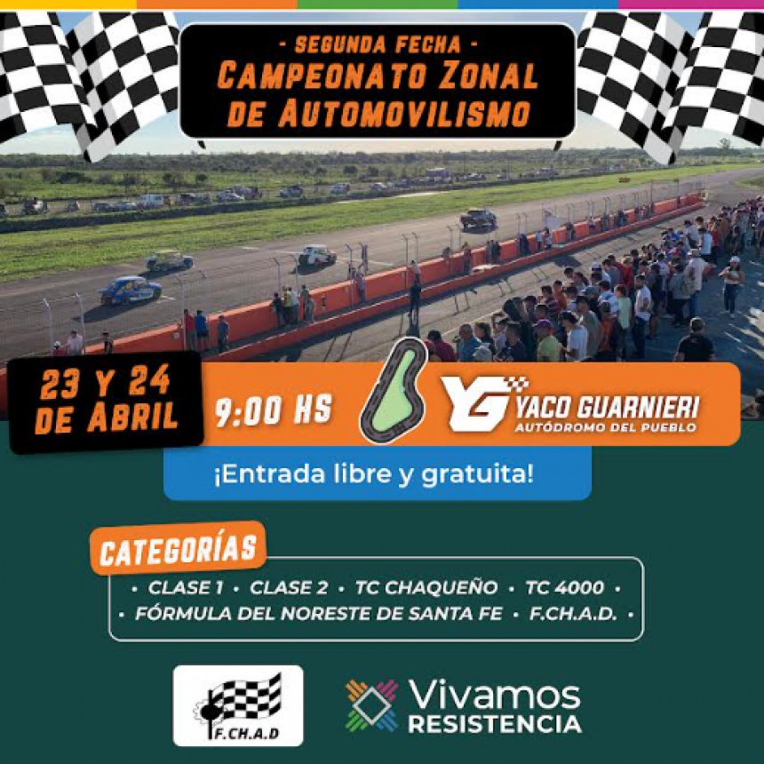 Resistencia anunció una nueva fecha del campeonato zonal de automovilismo en el renovado autódromo Yaco Guarnieri
