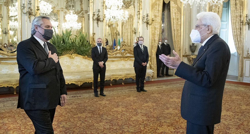 El Presidente almorz&oacute; con Mattarella y se re&uacute;ne con Draghi