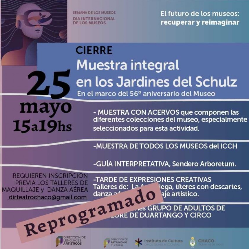 Se reprograma el cierre de la Semana de los Museos