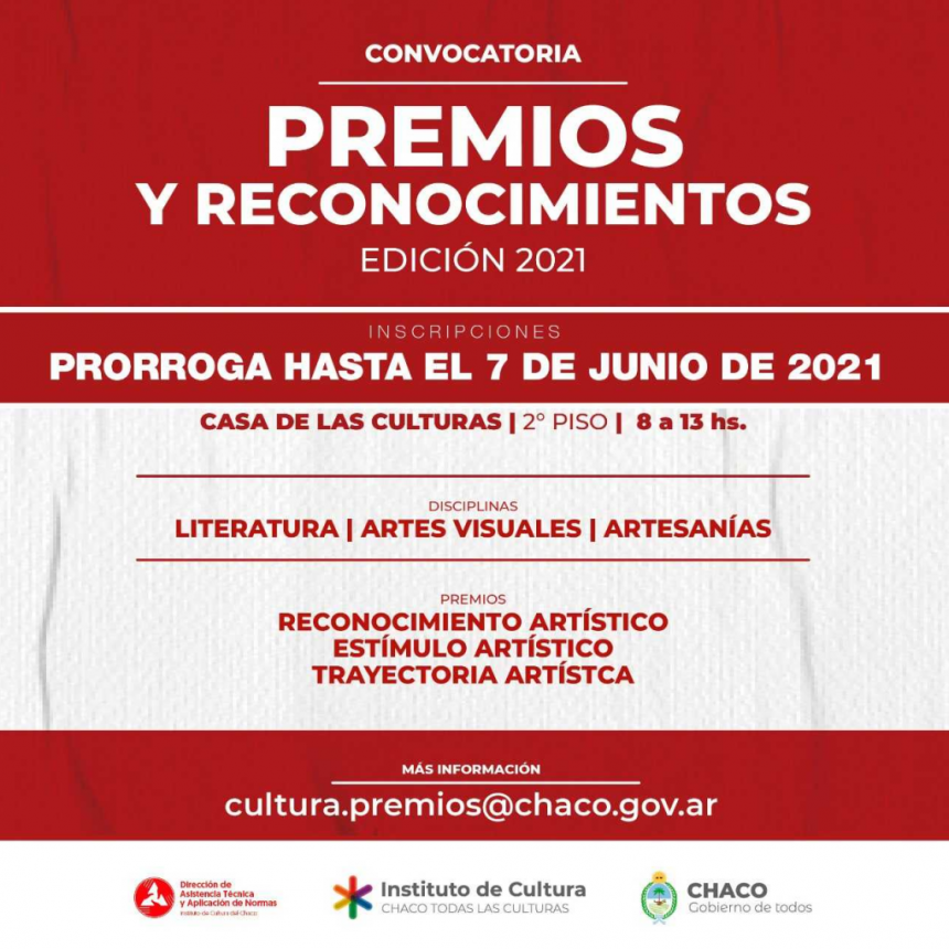 Ampl&iacute;an el plazo de postulaci&oacute;n para artistas y hacedores que aspiren a los Premios Art&iacute;sticos 2021
