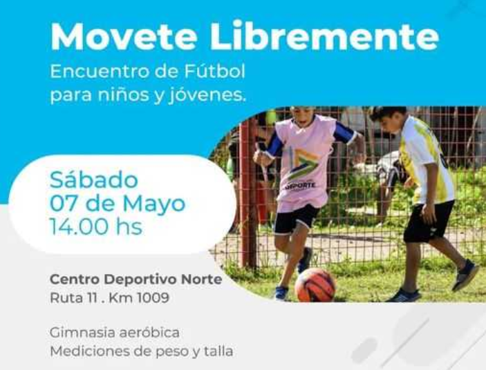Movete libremente: encuentro de fútbol para niños y jóvenes