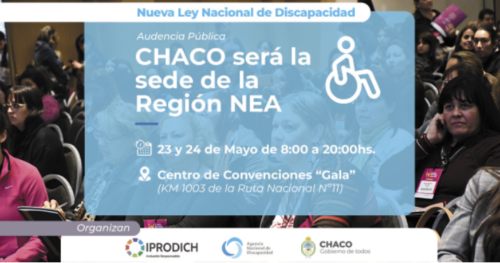 Nueva Ley Nacional de Discapacidad: Chaco será la sede de la Región NEA para la audiencia pública