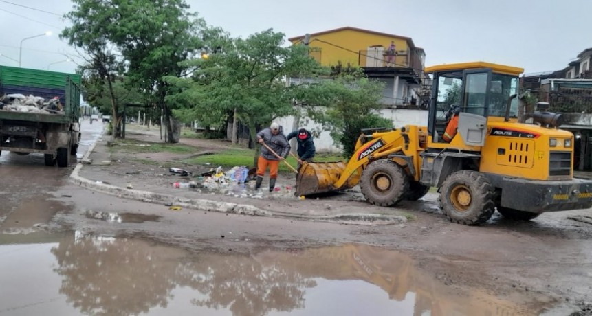 Se reforzó los trabajos de servicios con un operativo integral, por las inclemencias climáticas
