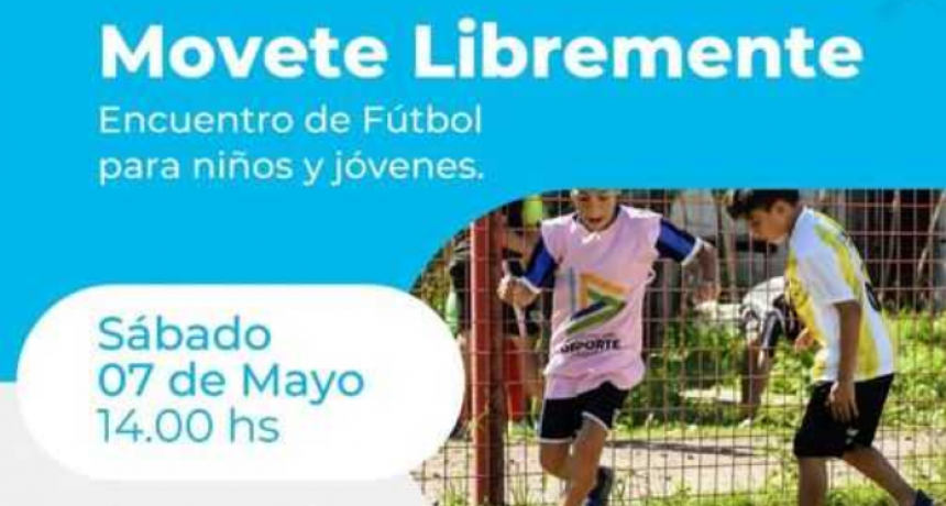 Movete libremente: encuentro de fútbol para niños y jóvenes