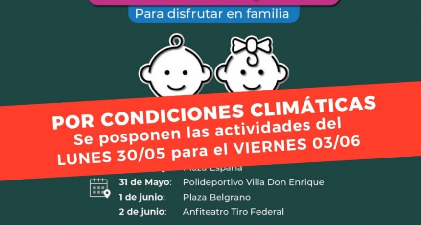Semana de los jardines: por razones climáticas se suspenden las actividades de este lunes para el viernes 03