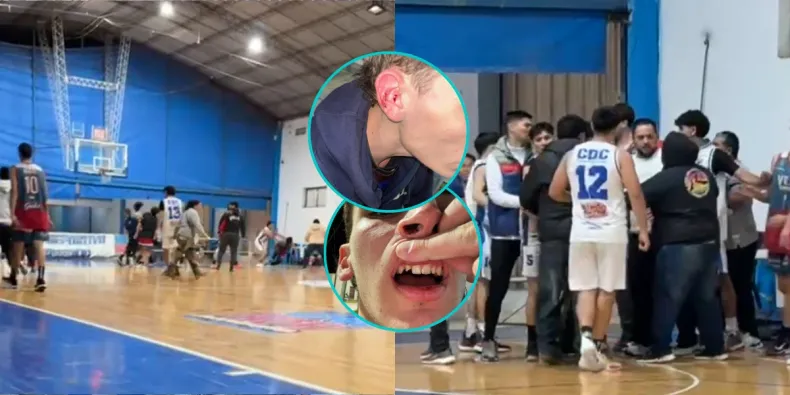 Esc&aacute;ndalo y violencia en un partido de b&aacute;squet en Santa Sylvina: dos jugadores heridos