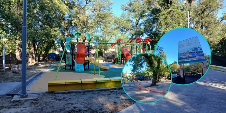 &iquest;Se reactiv&oacute; la obra p&uacute;blica en Resistencia?: La remodelaci&oacute;n de la plaza 9 de Julio ingres&oacute; en su etapa final 