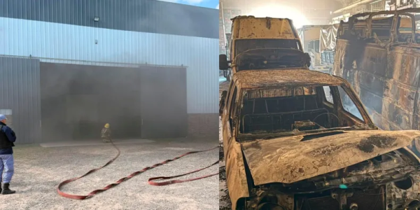 Incendio en la distribuidora Borras de Puerto Vilelas: confirmaron que tres veh&iacute;culos fueron afectados
