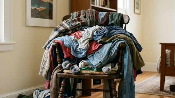 Qu&eacute; revela la psicolog&iacute;a sobre las personas que acumulan ropa en una silla del dormitorio