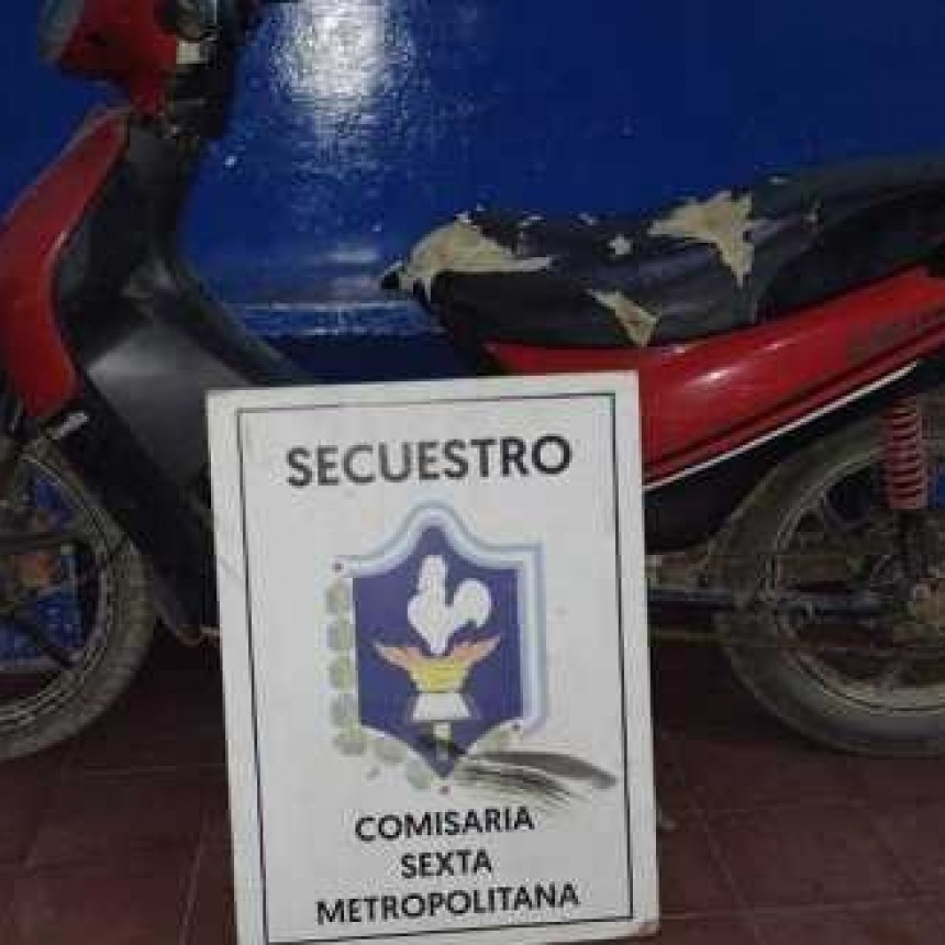 En control de alarma sanitaria recuperaron una moto robada semanas atr&aacute;s
