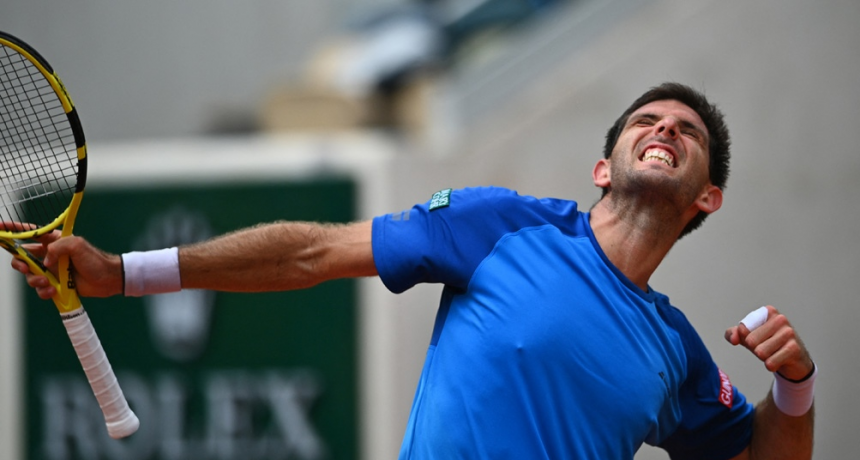 Delbonis avanz&oacute; a octavos de final en Roland Garros en una actuaci&oacute;n hist&oacute;rica