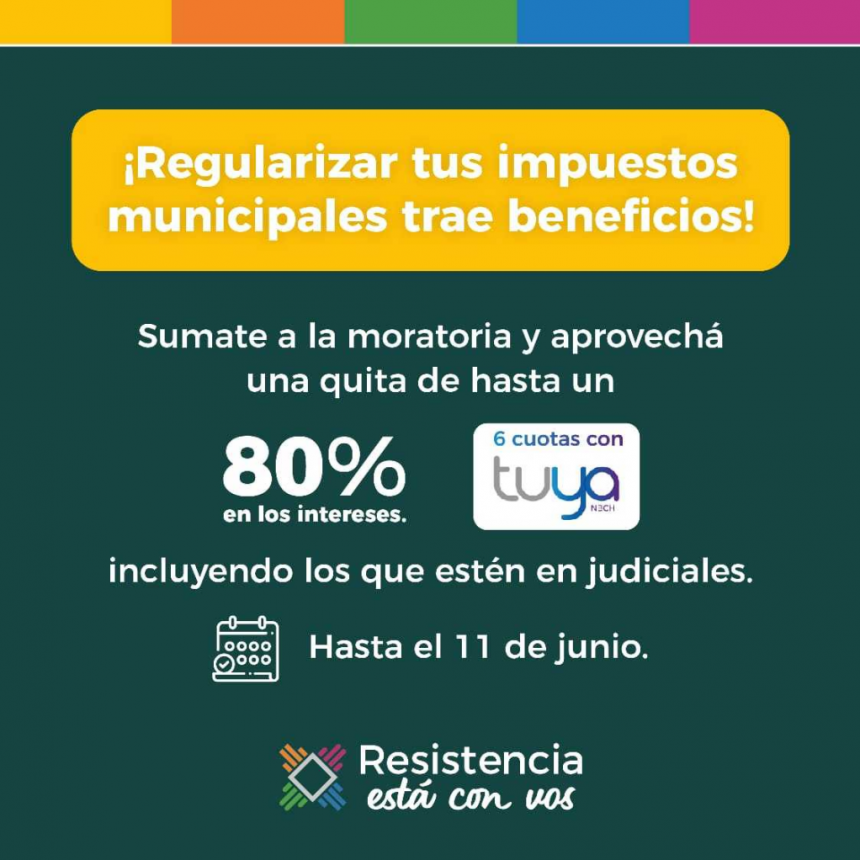 Hasta el viernes 11 se podr&aacute;n pagar tributos municipales adeudados con descuentos
